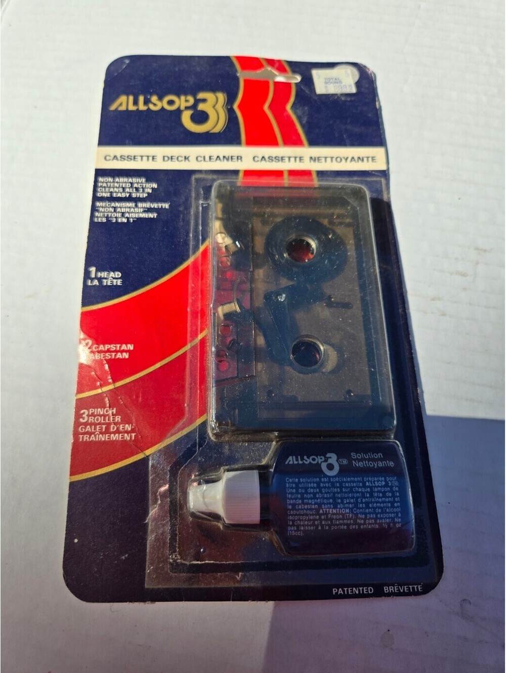 Vintage Allsop 3 Cassette Deck Cleaner Kit With Cleaning Solution NOS